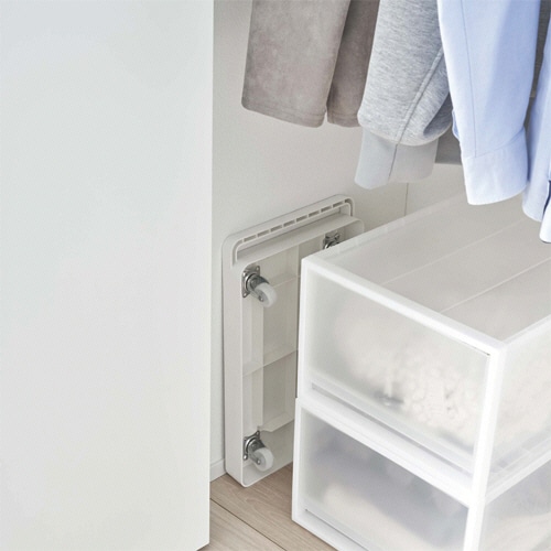 山崎実業 台車 タワー ホワイト 1台(ご注文単位1台)【直送品】