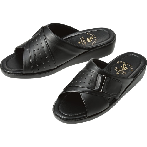 山一 防臭サンダル ブラック Mサイズ S538-BK-M 1足(ご注文単位1足)【直送品】