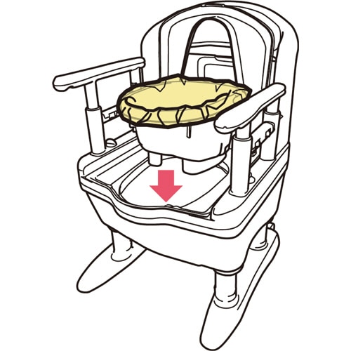 アロン化成 ポータブルトイレ用処理袋 すっきりポイ イエロー 533-226 30枚/袋(ご注文単位1袋)【直送品】