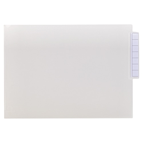リヒトラブ カルテフォルダー シングルポケット A4ヨコ 見出し紙付 乳白 HK7708-ミ 200枚/箱（ご注文単位1箱）【直送品】