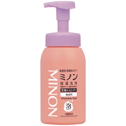 第一三共ヘルスケア ミノン 全身シャンプー 泡タイプ(しっとりタイプ) 本体 500ml 1本（ご注文単位1本）【直送品】