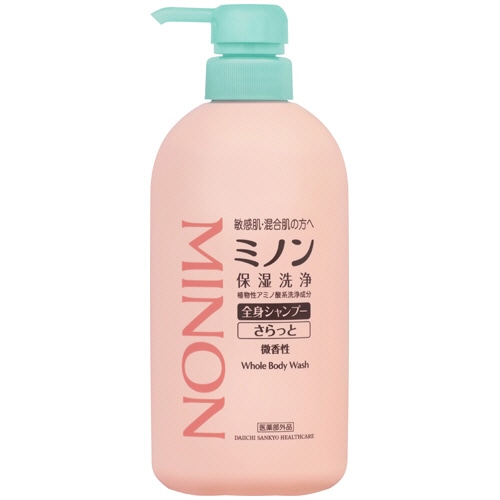 第一三共ヘルスケア ミノン 全身シャンプー さらっとタイプ 本体 450ml 1本（ご注文単位1本）【直送品】