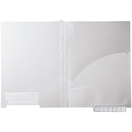 リヒトラブ カルテフォルダー ファスナー付 A4ヨコ 見出し紙付 下見出しタイプ HK7714U-ミ 200枚/箱（ご注文単位1箱）【直送品】