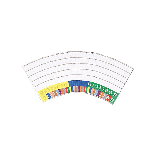 リヒトラブ カラーナンバー見出し紙 ターミナルデジット2桁 「00」-「99」 HK761 100枚/箱(ご注文単位1箱)【直送品】