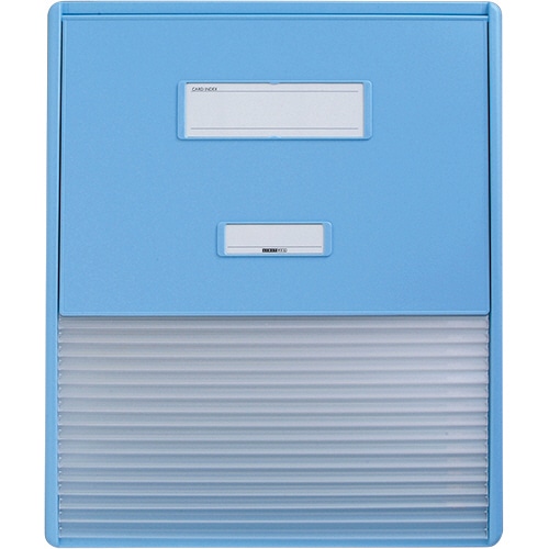 リヒトラブ カラーカードインデックス A3(A4タテ2面) 16ポケット ブルー HC114C-2 1冊(ご注文単位1冊)【直送品】