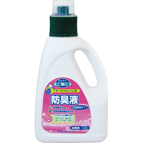 アロン化成 ポータブルトイレ用防臭液 大容量 無色タイプ 1.8L 533-209 6本/袋(ご注文単位1袋)【直送品】