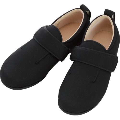 徳武産業 あゆみ ダブルマジックIⅡ 3E 黒 L(23.0-23.5cm) 両足 1097 1足（ご注文単位1足）【直送品】