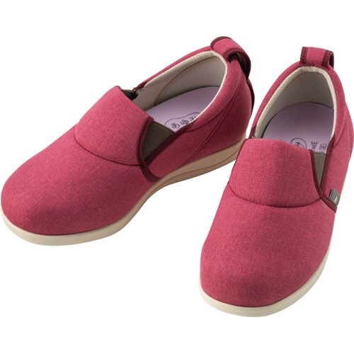 徳武産業 あゆみ ゆったり簡単スリップオン 3E ラズベリー S(21.0-21.5cm) 両足 1043 1足(ご注文単位1足)【直送品】