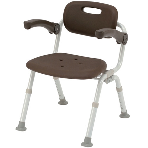 パナソニック エイジフリー シャワーチェア ユクリア ミドルSP おりたたみN モカブラウン PN-L41721BR 1台(ご注文単位1台)【直送品】