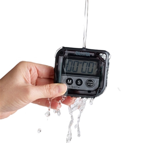 タニタ デジタルタイマー 丸洗いタイマー 100分計 ブラック TD-376N-BK 1個(ご注文単位1個)【直送品】