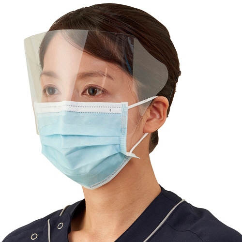 竹虎 タケトラ シールド付マスクTC ブルー 076056 25枚/箱(ご注文単位1箱)【直送品】