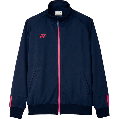 トンボ ヨネックス×キラク ケアワークジャケット スターフィットLT防縮ニット ネイビー×ピンク Mサイズ CY100-11-M 1着(ご注文単位1着)【直送品】