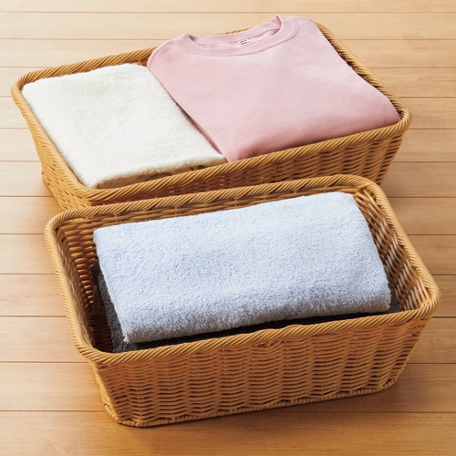 トーダイ PPラタン エコノミーランドリーバスケット 小 アイボリー 1個（ご注文単位1個）【直送品】