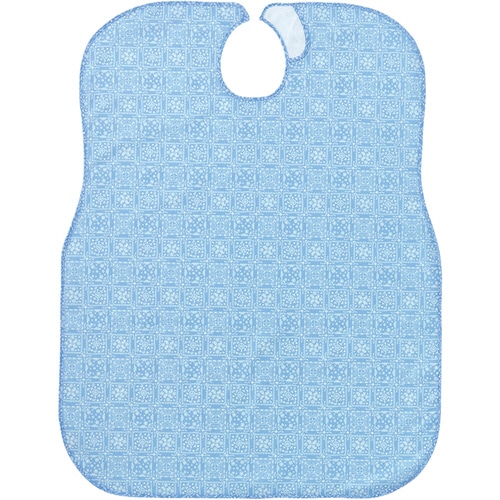 カワモト 食事用エプロン レギュラー ブルー 1枚（ご注文単位1枚）【直送品】