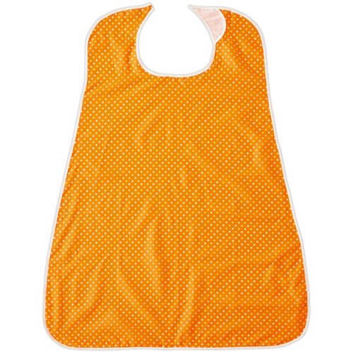 ダイト 食事用エプロン ドット柄オレンジ SE-04O 1枚(ご注文単位1枚)【直送品】