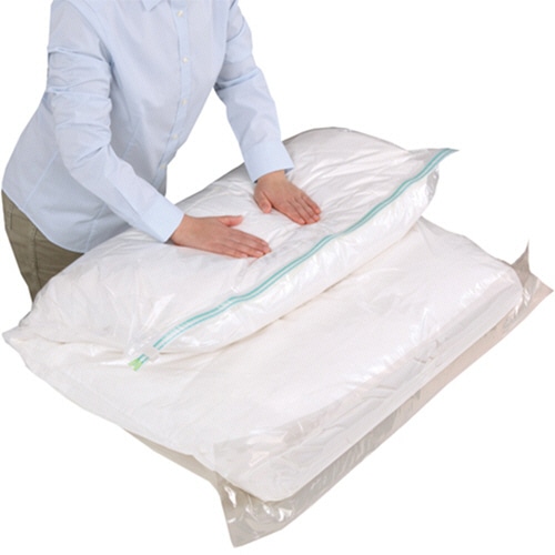 東和産業 防ダニ 押すだけふとん圧縮パック M 1枚(ご注文単位1枚)【直送品】