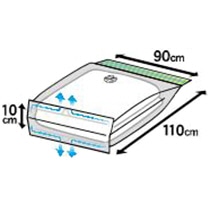 東和産業 防ダニ 押すだけふとん圧縮パック M 1枚(ご注文単位1枚)【直送品】