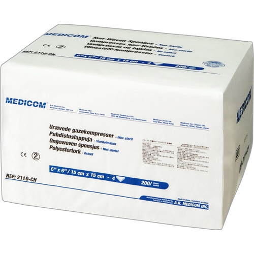 メディコム・ジャパン メディコム 不織布ガーゼ 15×15cm 4PLY(4枚重ね) 200枚/袋(ご注文単位1袋)【直送品】