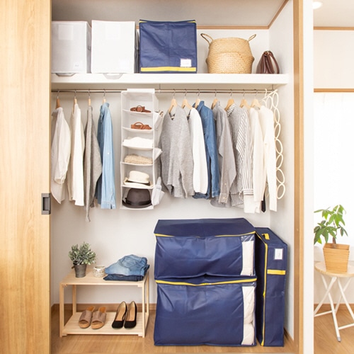 東和産業 コンパクト優収納アルファ L ネイビー 1個（ご注文単位1個）【直送品】