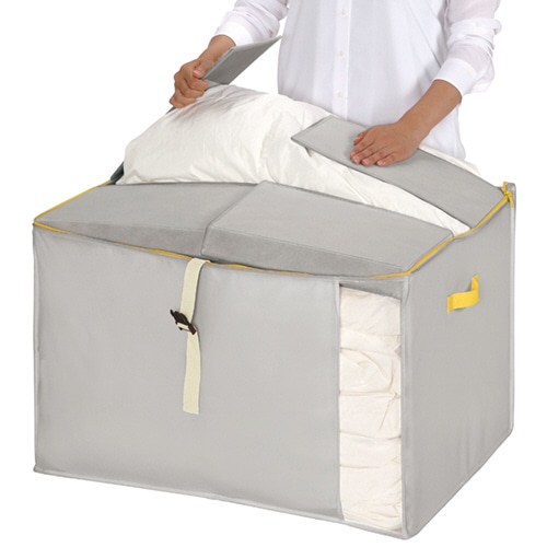 東和産業 コンパクト優収納アルファ L グレー 1個(ご注文単位1個)【直送品】