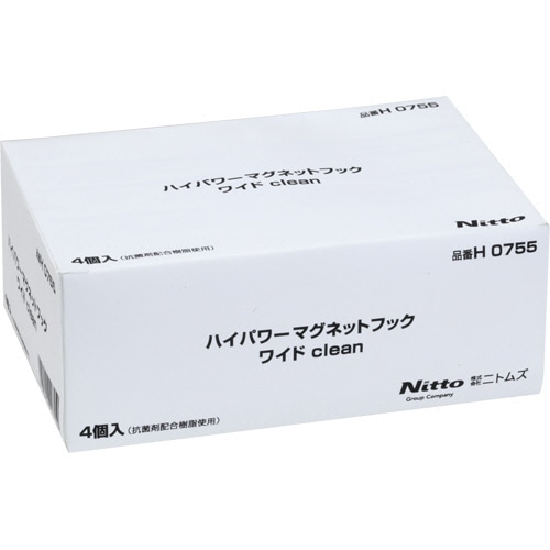 ニトムズ cleanフックシリーズ マグネットワイド H0755 4個/袋(ご注文単位1袋)【直送品】