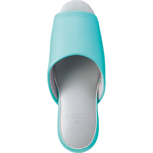 オクムラ GUEST IT(ゲストイット) ビニールレザースリッパ 前開きタイプ ブルー M NGAM9900BL 1足(ご注文単位1足)【直送品】