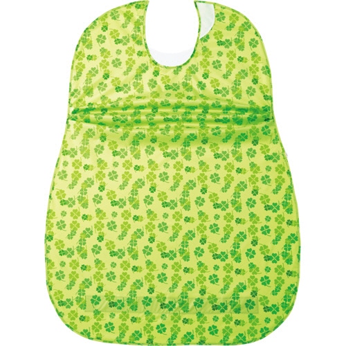 オオサキメディカル プラスハート こぼれにくい食事用エプロン サイドタック グリーン 73746 1枚(ご注文単位1枚)【直送品】