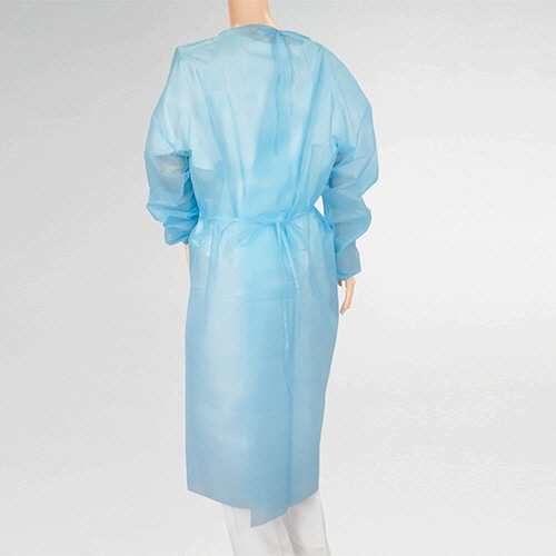 オオサキメディカル オオサキ アイソレーションガウン ゴム袖 ブルー 51057 10枚/袋(ご注文単位1袋)【直送品】