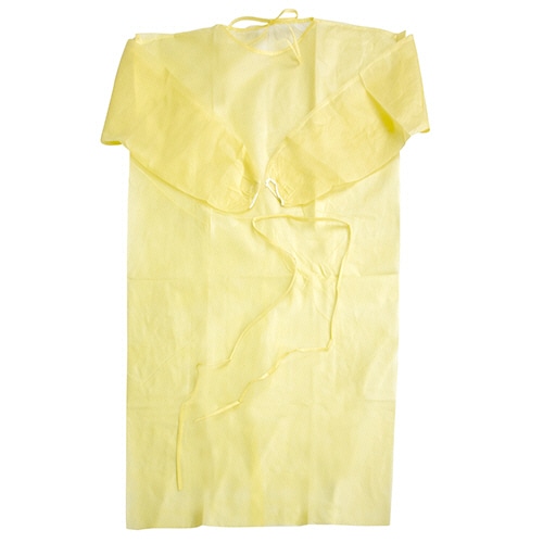 オオサキメディカル オオサキ アイソレーションガウン ゴム袖 イエロー 51058 10枚/袋（ご注文単位1袋）【直送品】