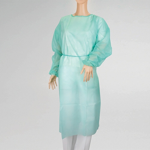 オオサキメディカル オオサキ アイソレーションガウン ゴム袖 グリーン 51059 10枚/袋(ご注文単位1袋)【直送品】