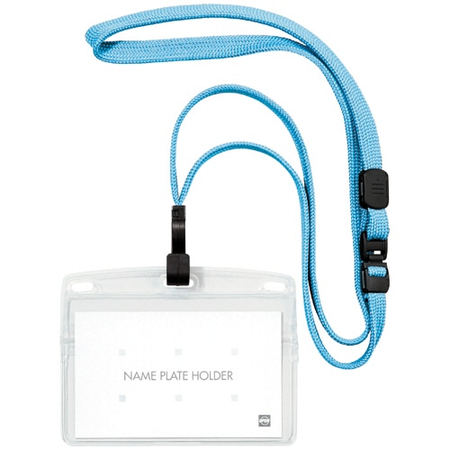 オープン工業 吊り下げ名札 フック式 ヨコ名刺サイズ ミントブルー NL-22-MBU 10個/袋(ご注文単位1袋)【直送品】