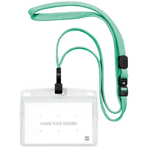 オープン工業 吊り下げ名札 フック式 ヨコ名刺サイズ ミントグリーン NL-22-MGN 10個/袋(ご注文単位1袋)【直送品】