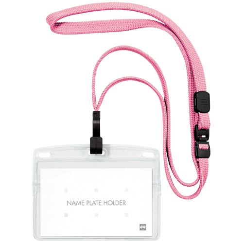 オープン工業 吊り下げ名札 フック式 ヨコ名刺サイズ フレッシュピンク NL-22-FPK 10個/袋(ご注文単位1袋)【直送品】