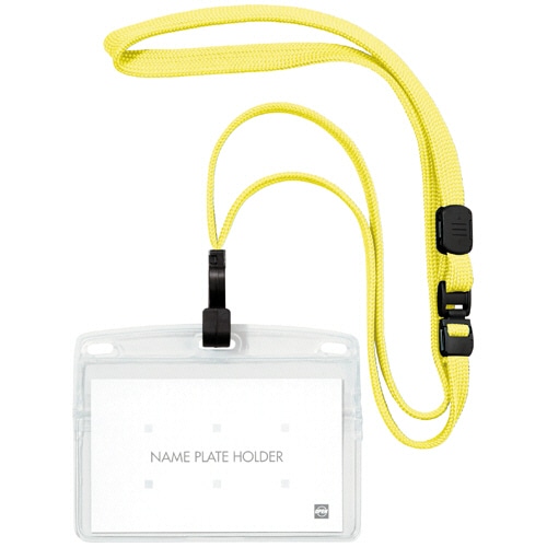 オープン工業 吊り下げ名札 フック式 ヨコ名刺サイズ レモンイエロー NL-22-LEY 10個/袋（ご注文単位1袋）【直送品】
