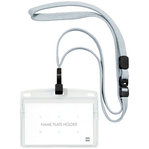 オープン工業 吊り下げ名札 フック式 ヨコ名刺サイズ クールグレー NL-22-CGY 10個/袋(ご注文単位1袋)【直送品】