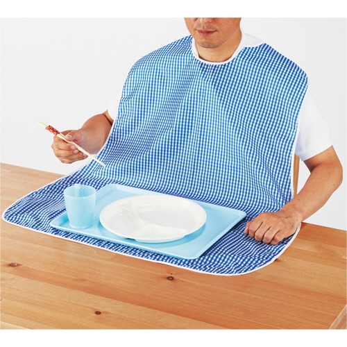 カネモ商事 LOr食事用エプロン 花柄ピンク 1枚(ご注文単位1枚)【直送品】