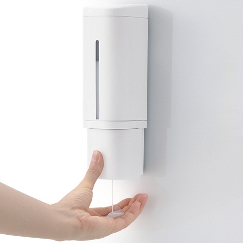 リッチェル ホバーマグネットディスペンサー 500ml ホワイト 1個(ご注文単位1個)【直送品】