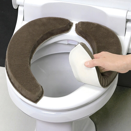 ヨコズナクリエーション モダニスト 極ふわ 吸着便座シート モカ 1パック(ご注文単位1パック)【直送品】