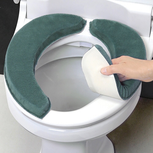 ヨコズナクリエーション モダニスト 極ふわ 吸着便座シート ターコイズ 1パック（ご注文単位1パック）【直送品】