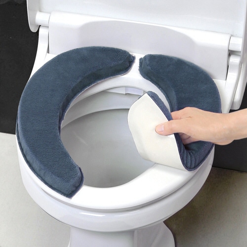 ヨコズナクリエーション モダニスト 極ふわ 吸着便座シート ブルー 1パック(ご注文単位1パック)【直送品】