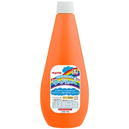 ぺんてる ゆびえのぐ 650g だいだいいろ WHGT03 1本（ご注文単位1本）【直送品】