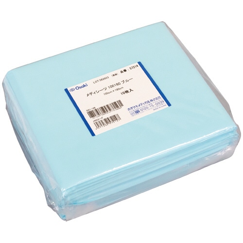 オオサキメディカル メディシーツ 100×180cm 10枚/袋(ご注文単位1袋)【直送品】