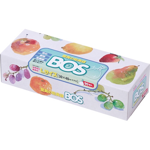 クリロン化成 驚異の防臭袋 BOS 箱型 Lサイズ 白 90枚/箱（ご注文単位1箱）【直送品】