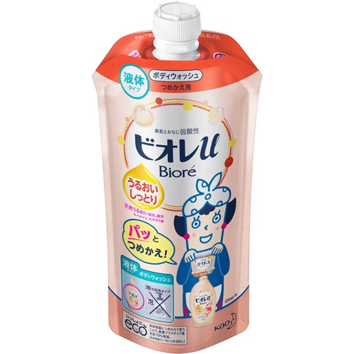 花王 ビオレu ボディウォッシュ うるおいしっとり肌 つめかえ用 340ml 1パック(ご注文単位1パック)【直送品】