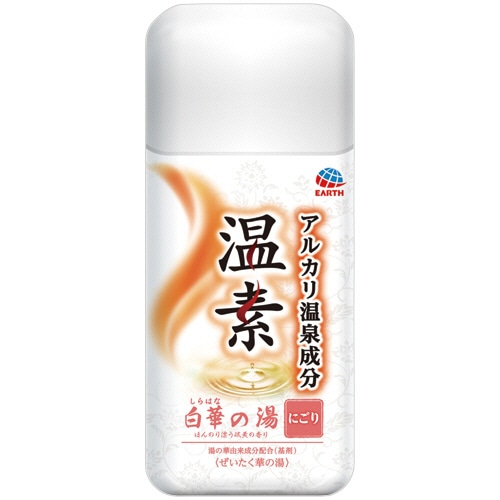 アース製薬 温素(ボトル入り) 白華の湯 600g 1本（ご注文単位1本）【直送品】
