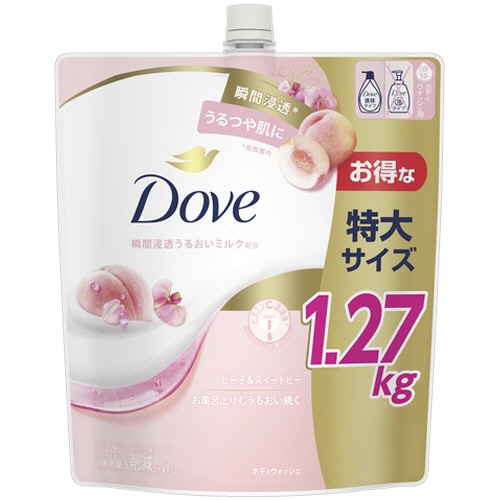 ユニリーバ ダヴ ボディウォッシュ ピーチ&スイートピー つめかえ用 1270g 1個(ご注文単位1個)【直送品】