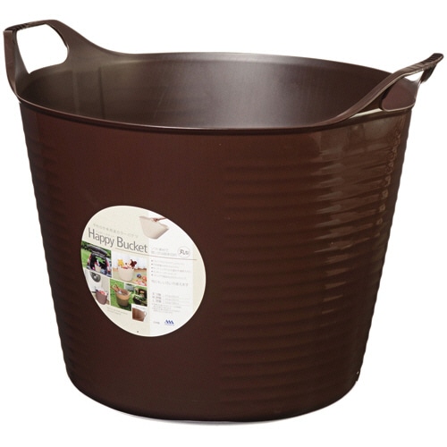 ヒマラヤ化学 ハッピーバケット 本体 丸 M ブラウン 1個(ご注文単位1個)【直送品】