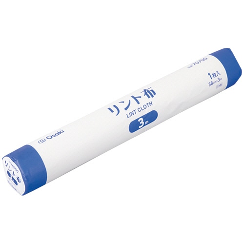 オオサキメディカル リント布 38cm×3m 1本(ご注文単位1本)【直送品】