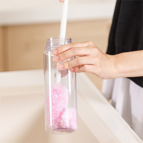 山崎産業 キッチンバスボンくん そこズバボトルブラシ ピンク 1本(ご注文単位1本)【直送品】