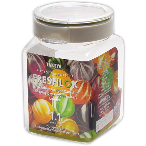 タケヤ化学工業 TAKEYA フレッシュロック 角型 1100ml 1個(ご注文単位1個)【直送品】